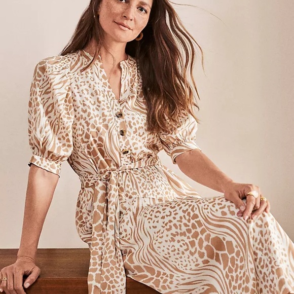 Ann Taylor Dresses & Skirts - Anna Tylor /Mixed Animal Print Tie Waist Shirtdress/ Best Seller/ New / Size L